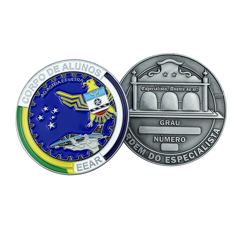 Medalhão da Força Aérea do Paquistão designado fornecedor 3D moedas de desafio de alta qualidade