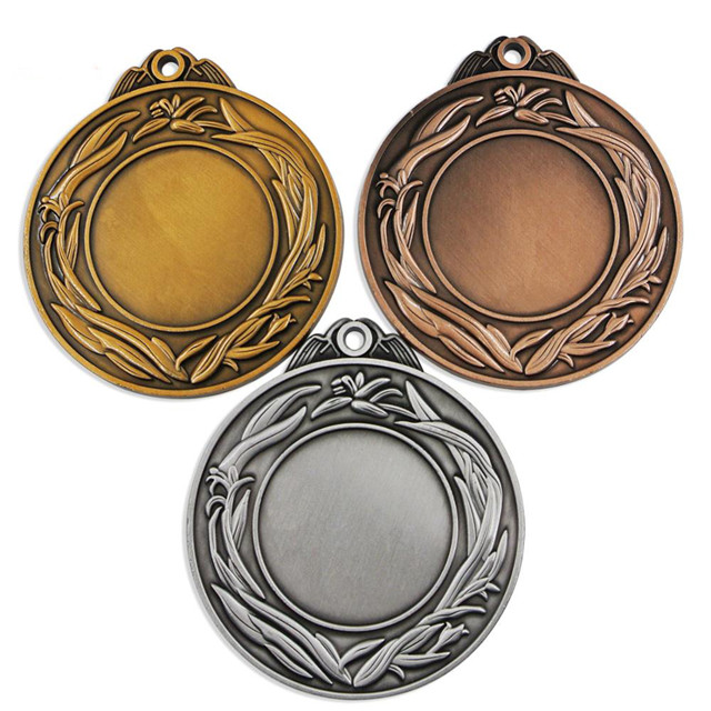 Medalha de Ouro Prata Cobre em Branco