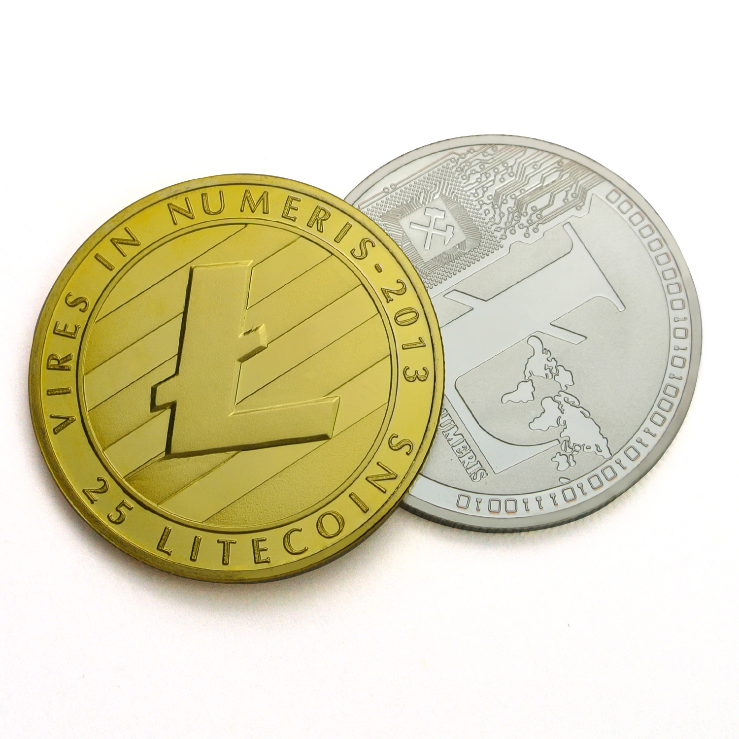 Moedas de metal estilo clássico decoração ouro prata cobre cor livre bitcoin