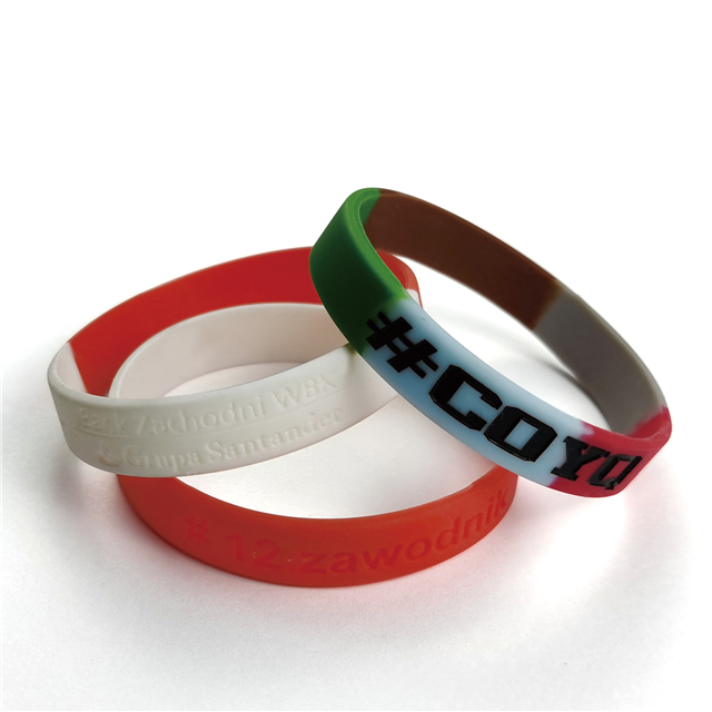 Pulseiras esportivas de borracha de silicone de design