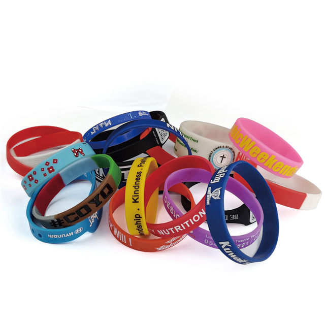 pulseira de pulseiras de silicone pretas personalizadas